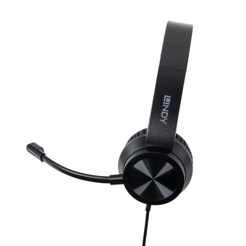 Zestaw słuchawkowy Lindy USB-C Office Headset Wired 20-20000 Hz 1,95 m czarny