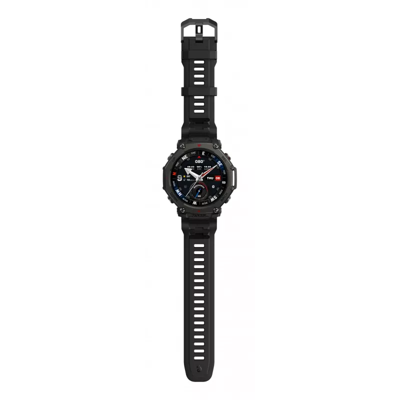 Amazfit T-Rex 3 Pro 3,81 cm (1,5 cala) AMOLED 48 mm Cyfrowy 480 x 480 pikseli Dotykowy ekran Czarny Wi-Fi GPS (satelitarny)