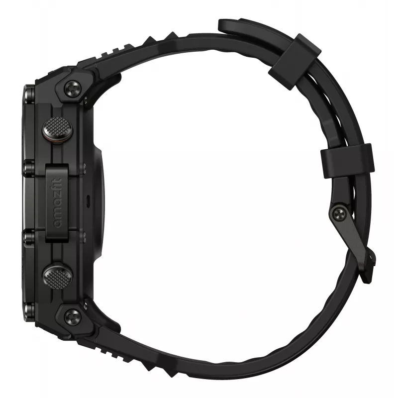 Amazfit T-Rex 3 Pro 3,81 cm (1,5 cala) AMOLED 48 mm Cyfrowy 480 x 480 pikseli Dotykowy ekran Czarny Wi-Fi GPS (satelitarny)