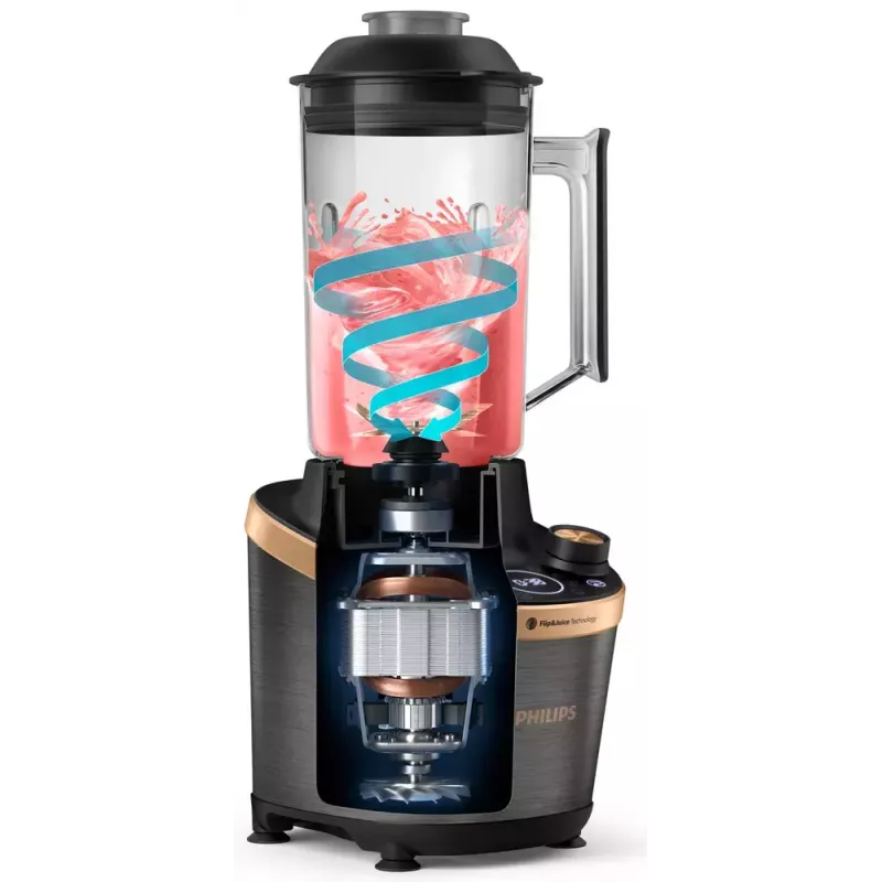 Blender kuchenny Philips Flip&Juice™ HR3770/10 Czarny Miedź