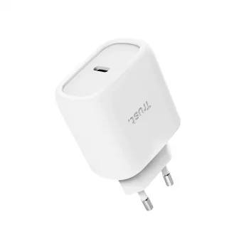 TRUST Maxo 45W USB-C GaN charger, 45 W, USB-C output, 20 V max, 2 m kabel, biały
