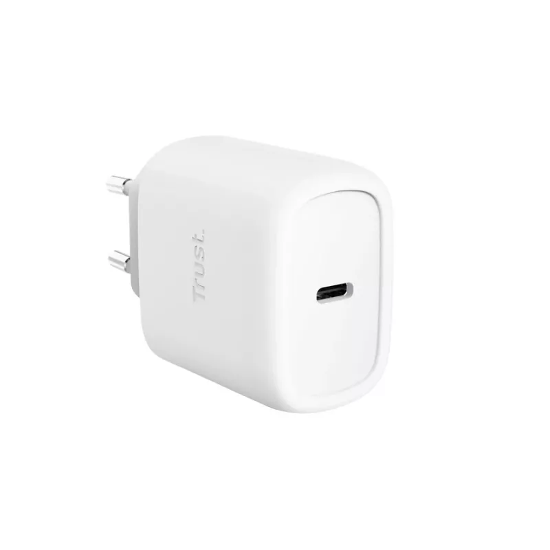 TRUST Maxo 45W USB-C GaN charger, 45 W, USB-C output, 20 V max, 2 m kabel, biały