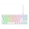 Mechaniczna klawiatura gamingowa bez bloku numerycznego TRUST GXT 833W Thado TKL — USB, QWERTY US, RGB, biała, 87 klawiszy