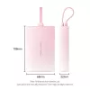 Powerbank Vention 10000mAh (USB-C, Lightning, USB-A) 22.5W Wyświetlacz LED Różowy