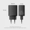 Vention FERW0-EU 65W Indoor AC Fast Charger for Laptop, Smartphone, Tablet, Smartwatch, Headphones, 2× USB-C, biały