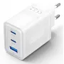 Vention FERW0-EU 65W Indoor AC Fast Charger for Laptop, Smartphone, Tablet, Smartwatch, Headphones, 2× USB-C, biały