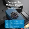 Car Charger Vention Two-Port USB A+C(18/20) Gray Mini Style Aluminium Alloy Type