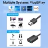 Vention 2-portowa zewnętrzna karta dźwiękowa USB 0,15 m czarna 2.1 kanałów 16 bitów