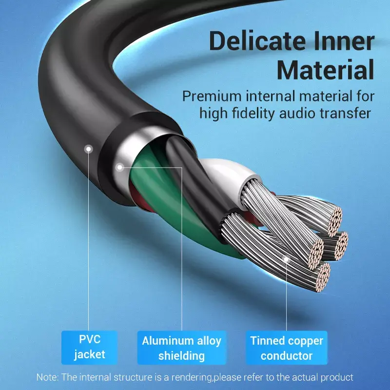 Vention 2-portowa zewnętrzna karta dźwiękowa USB 0,15 m czarna 2.1 kanałów 16 bitów