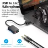 Vention 2-portowa zewnętrzna karta dźwiękowa USB 0,15 m czarna 2.1 kanałów 16 bitów