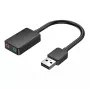 Vention 2-portowa zewnętrzna karta dźwiękowa USB 0,15 m czarna 2.1 kanałów 16 bitów