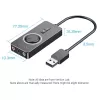 Vention USB 2.0 Zewnętrzny adapter dźwięku stereo z regulacją głośności 0,15 m czarny ABS