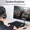 Vention USB 2.0 Zewnętrzny adapter dźwięku stereo z regulacją głośności 0,15 m czarny ABS