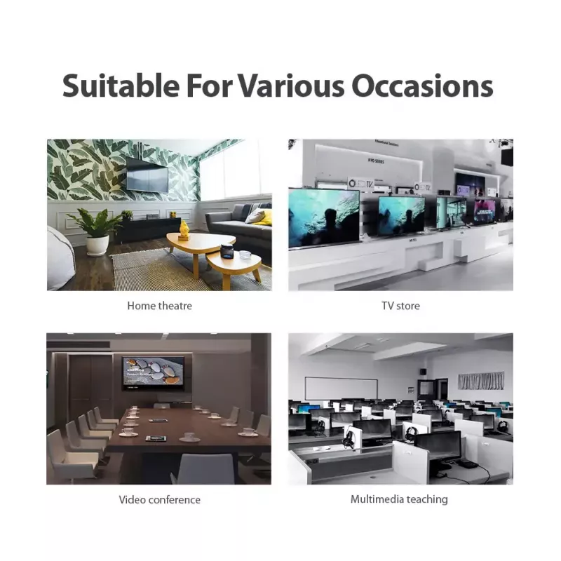 HDMI Splitter Vention 1 In 4 Out 4K@30Hz Gold Aluminum Alloy