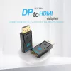 Adapter Vention DisplayPort męski na HDMI żeński czarny DP HDMI pozłacany