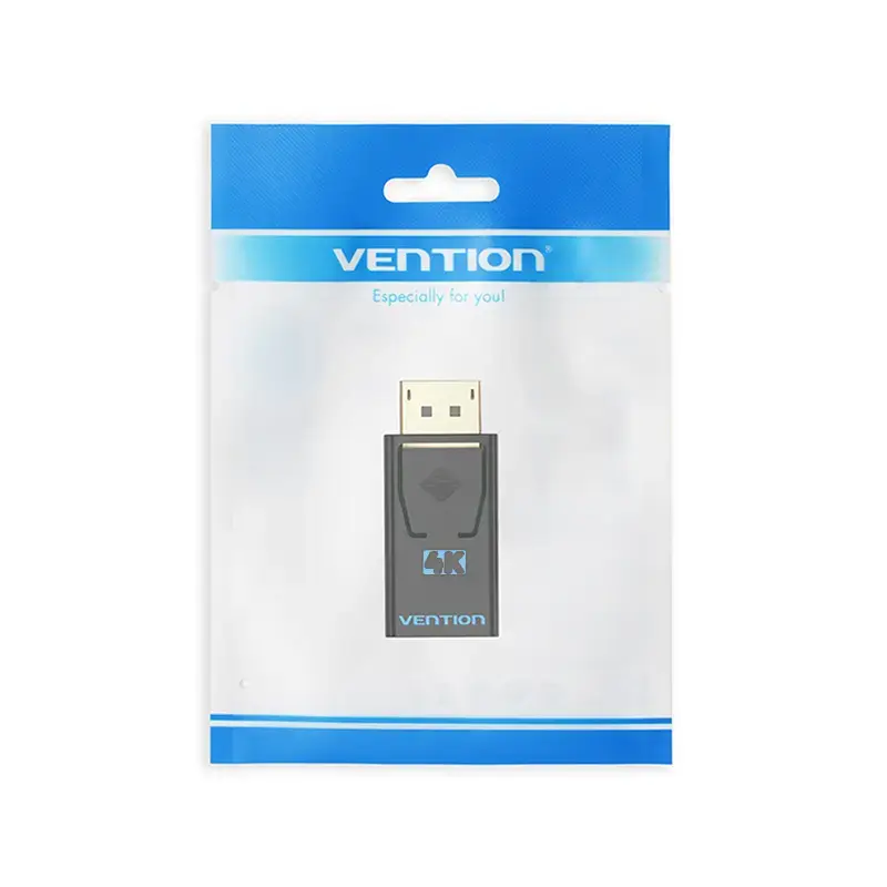 Adapter Vention DisplayPort męski na HDMI żeński czarny DP HDMI pozłacany