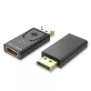 Adapter Vention DisplayPort męski na HDMI żeński czarny DP HDMI pozłacany