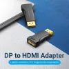 Adapter DisplayPort na HDMI Vention HBOB0, męski DisplayPort na żeński HDMI, czarny, pozłacane styki