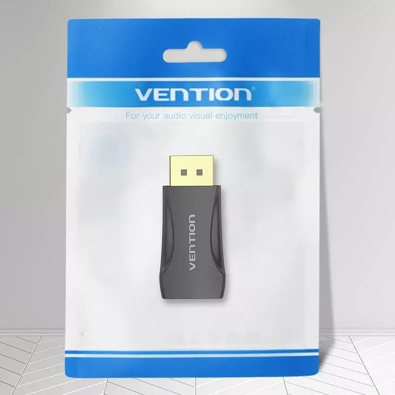 Adapter DisplayPort na HDMI Vention HBOB0, męski DisplayPort na żeński HDMI, czarny, pozłacane styki