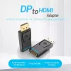 Adapter DisplayPort na HDMI Vention HBKB0 — wtyk DP na gniazdo HDMI, czarny, styki pozłacane