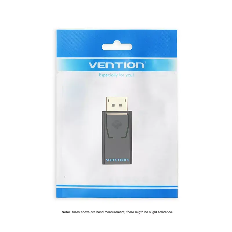 Adapter DisplayPort na HDMI Vention HBKB0 — wtyk DP na gniazdo HDMI, czarny, styki pozłacane