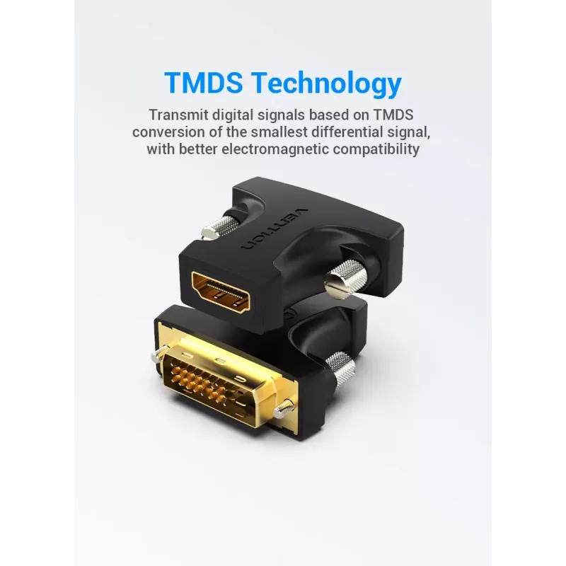 Adapter Vention HDMI żeński na DVI męski czarny 1920x1080 60Hz