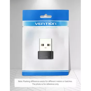 Adapter USB Vention CDWB0 USB 2.0 męski na USB-C żeński czarny PVC