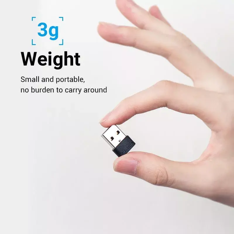 Adapter USB Vention CDWB0 USB 2.0 męski na USB-C żeński czarny PVC