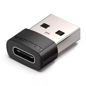 Adapter USB Vention CDWB0 USB 2.0 męski na USB-C żeński czarny PVC