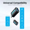 Adapter Vention USB-C do USB 3.0 OTG CDUB0 — wtyk USB-C na gniazdo USB-A, czarny PCV, styki niklowane