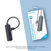 Koncentrator USB 2.0 Vention 3-portowy z adapterem Ethernet 100M, host USB 2.0, 4 porty, czarny