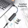 Koncentrator USB 2.0 Vention 3-portowy z adapterem Ethernet 100M, host USB 2.0, 4 porty, czarny