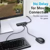 Koncentrator USB 2.0 Vention 3-portowy z adapterem Ethernet 100M, host USB 2.0, 4 porty, czarny