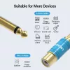 Adapter audio Vention VDD-C03 — 6,5 mm (męski) na RCA (żeński), pozłacane styki, niebieski