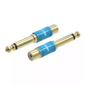 Adapter audio Vention VDD-C03 — 6,5 mm (męski) na RCA (żeński), pozłacane styki, niebieski