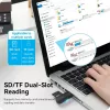Czytnik kart Vention 2-w-1 USB 3.2 Gen 1 (USB 3.0) — SD i MicroSD, Czarny, Kompaktowy