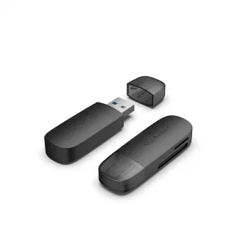 Czytnik kart Vention 2-w-1 USB 3.2 Gen 1 (USB 3.0) — SD i MicroSD, Czarny, Kompaktowy