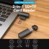 Vention 2-w-1 czytnik kart USB 3.0 A SD+TF, USB 3.2 Gen 1, 5000 Mbit/s, Czarny