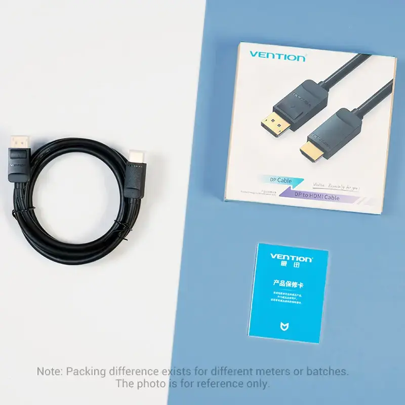 Kabel Vention DP do HDMI 1,5 m czarny DisplayPort HDMI 1,5 m