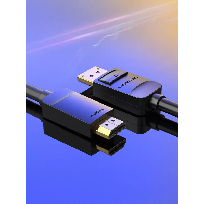Kabel Vention DP do HDMI 1,5 m czarny DisplayPort HDMI 1,5 m