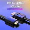 Kabel Vention DP do HDMI 1,5 m czarny DisplayPort HDMI 1,5 m