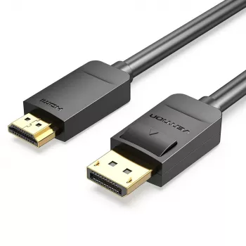 Kabel Vention DP do HDMI 1,5 m czarny DisplayPort HDMI 1,5 m