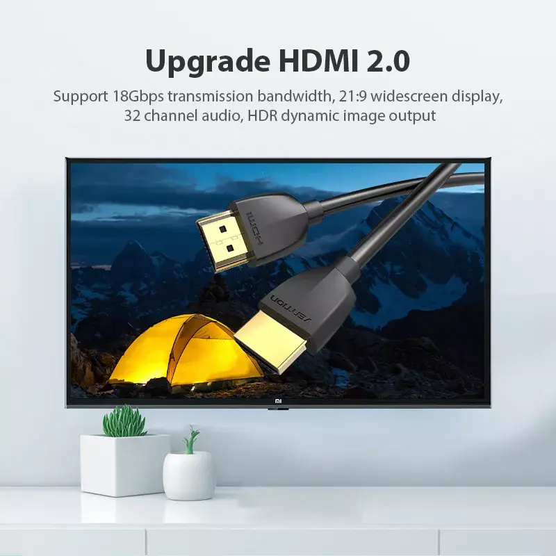 Przenośny kabel HDMI Vention 1M Czarny 2.0 18 Gbit/s