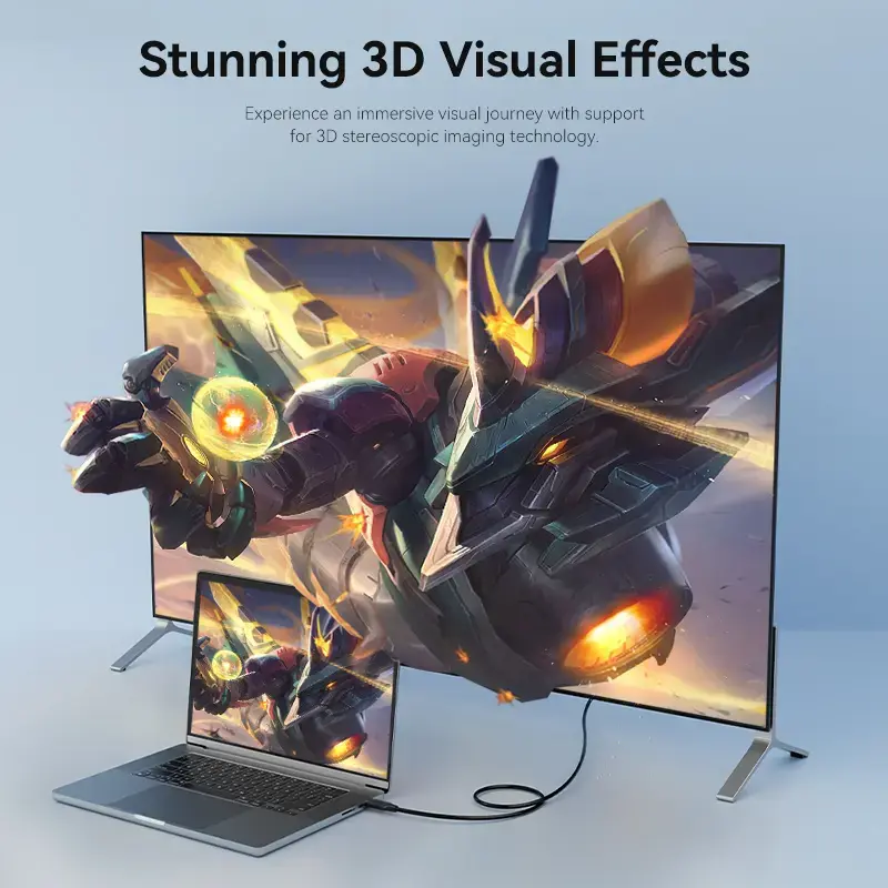 Kabel DisplayPort męsko-męski Vention 1,5 m, 4K HD, czarny, średnica 6 mm