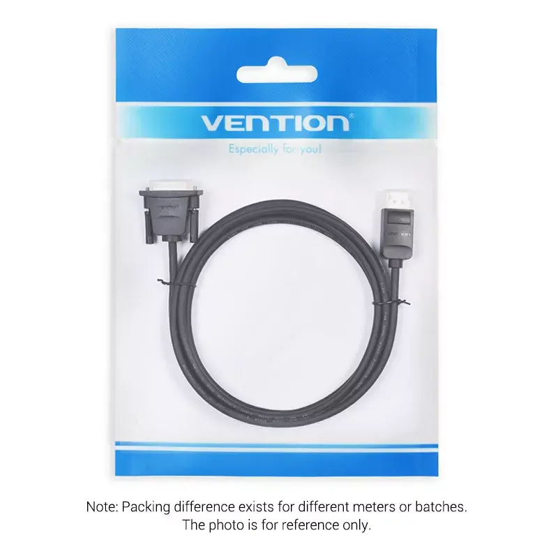 Kabel DisplayPort do DVI Vention HAFBH — DisplayPort na DVI, 1 m, czarny, 5,2 mm