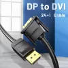 Kabel DisplayPort do DVI Vention HAFBH — DisplayPort na DVI, 1 m, czarny, 5,2 mm