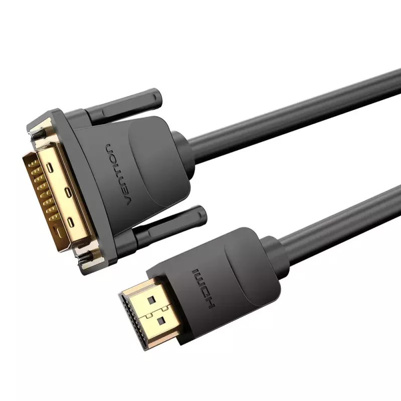 Kabel Vention HDMI na DVI 1,5 m czarny HDMI Type A DVI-D