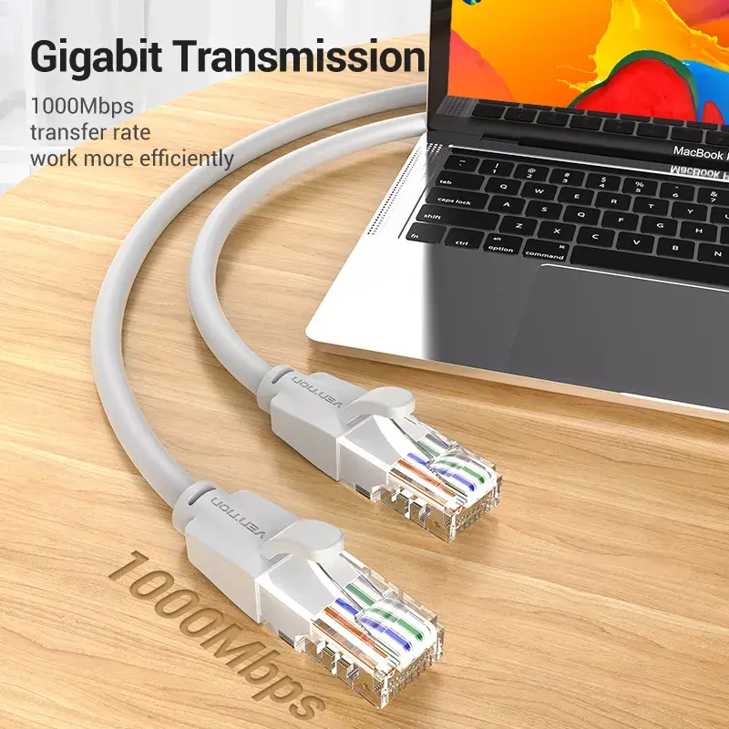 Kabel sieciowy Vention Kat.6 UTP Patch kabel RJ-45 1,5 m Szary