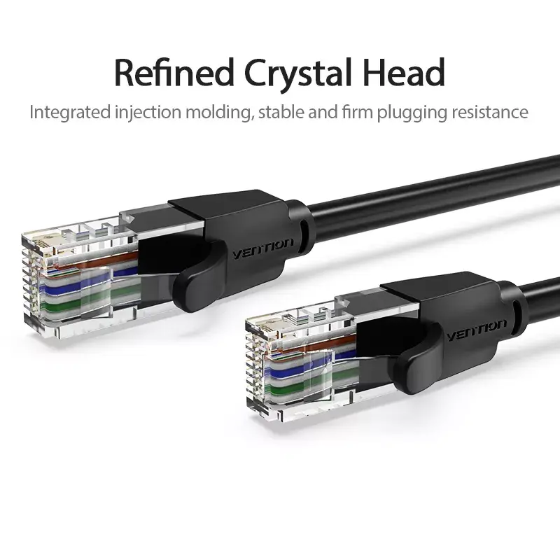 Kabel krosowy Vention kat.6 UTP 3m czarny 1000 Mbit/s RJ-45