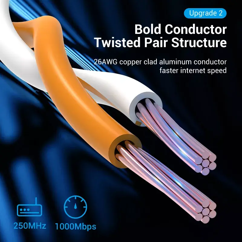 Kabel sieciowy Vention Cat.6 UTP kabel krosowy RJ-45 5M szary